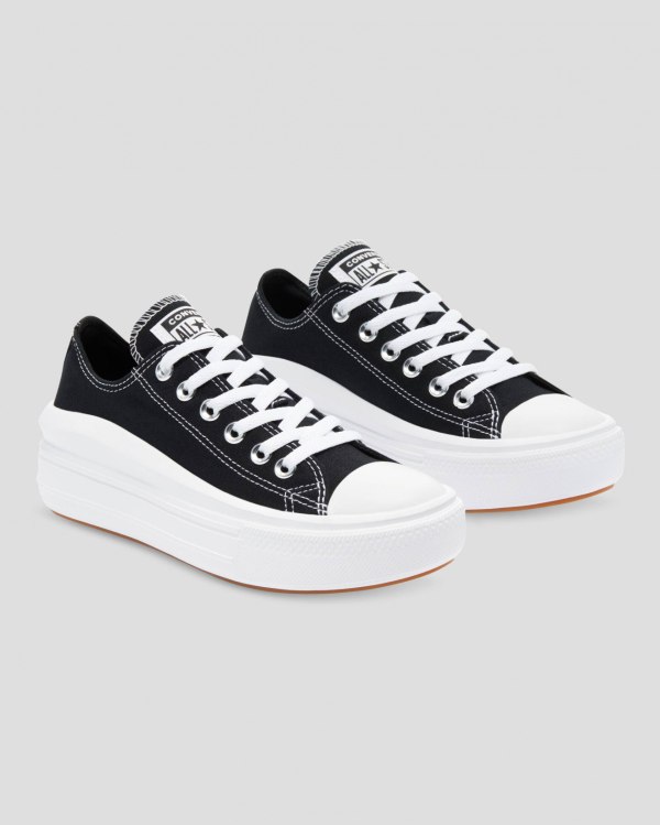 Converse Chuck Taylor Move Platform Sort Sko Danmark - Converse Lave Sneakers Dame - 74925AVYG